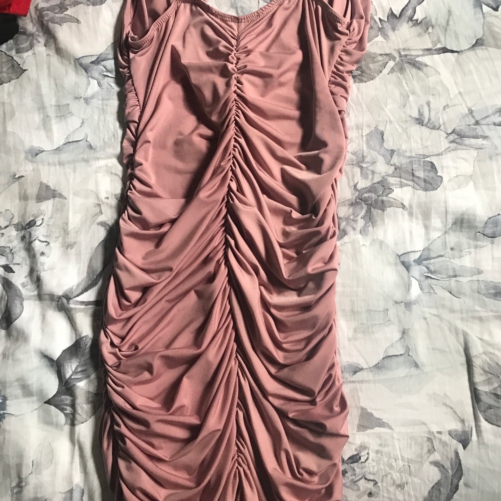 Pink mini dress